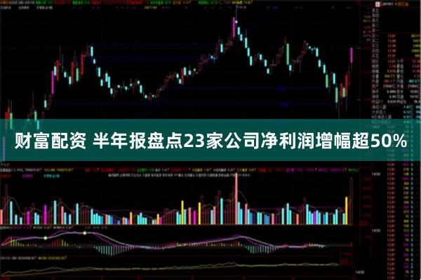财富配资 半年报盘点23家公司净利润增幅超50%